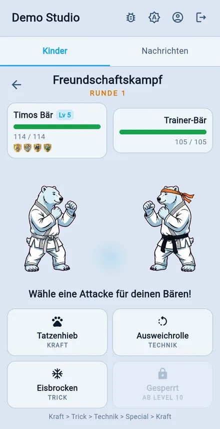 Bärenspiel: Freundschaftskampf